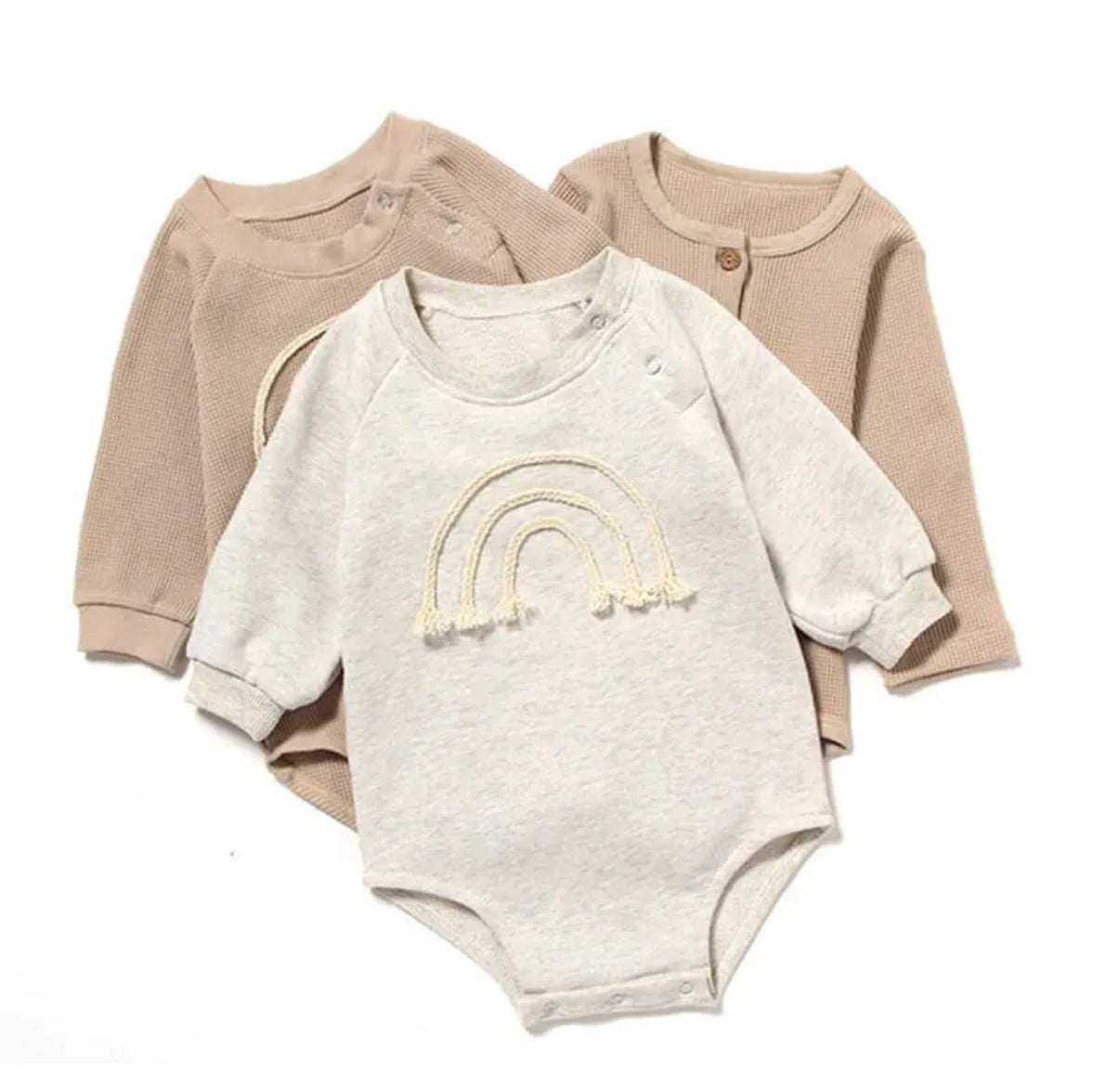 Rainbow Sweater Long-sleeve Onesie