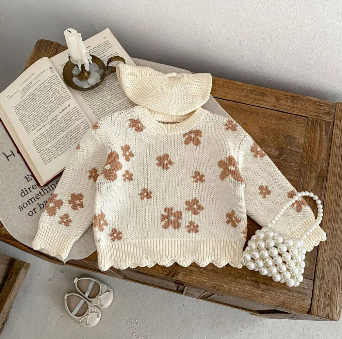 Margot Knit Flower Sweater