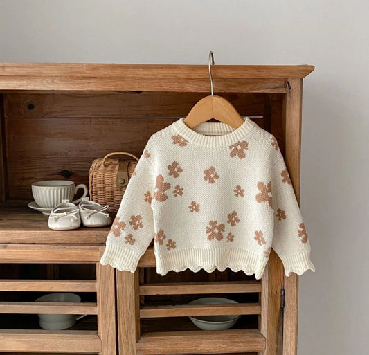 Margot Knit Flower Sweater
