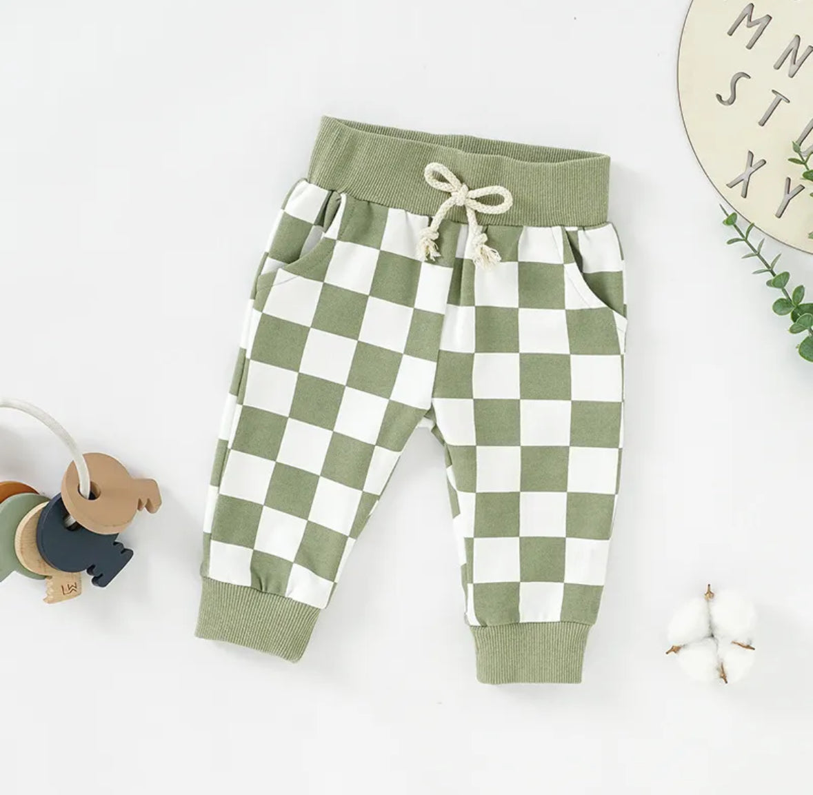Checkered Jogger Pants
