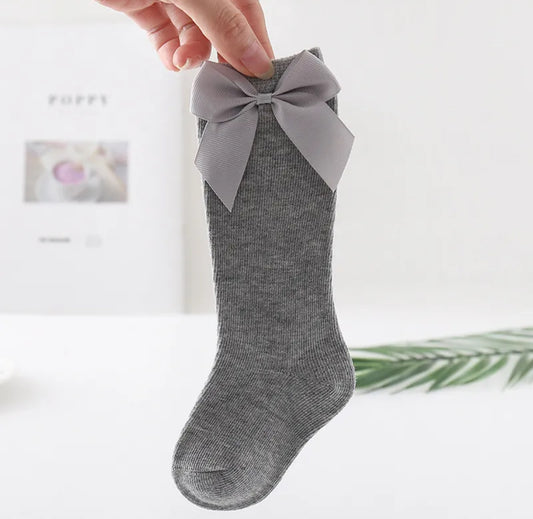 Knee-High Bow Socks