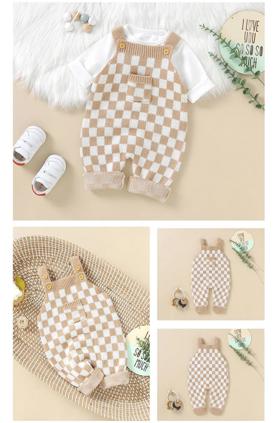Heritage Checkered Knit Romper