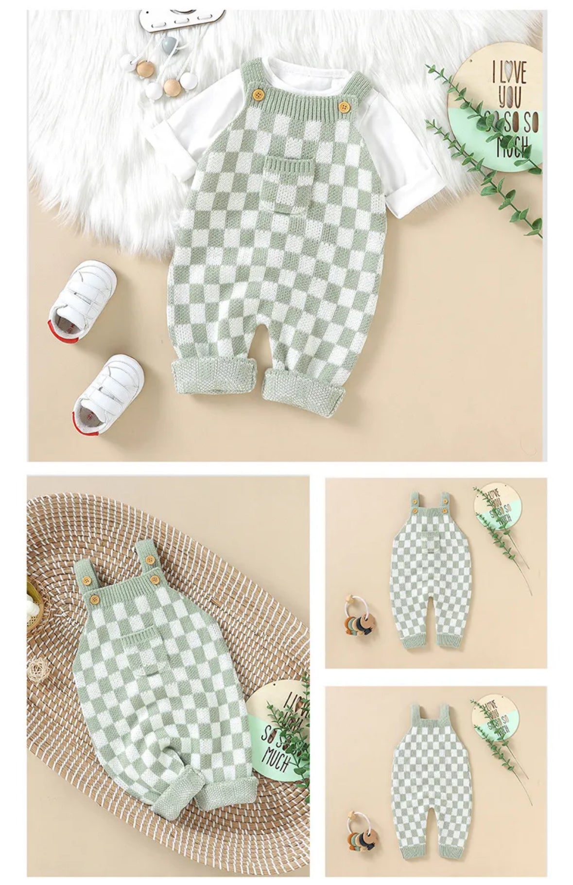 Heritage Checkered Knit Romper