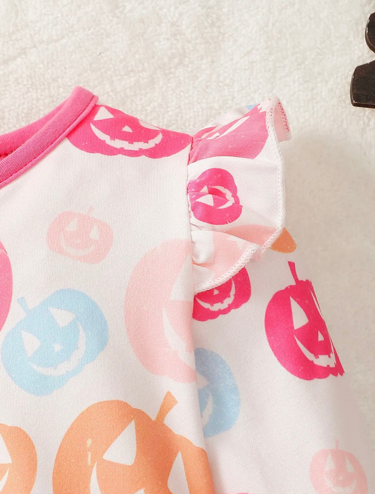 Jack-O’-Lantern Ruffle Onesie