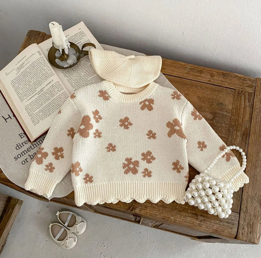 Margot Knit Flower Sweater