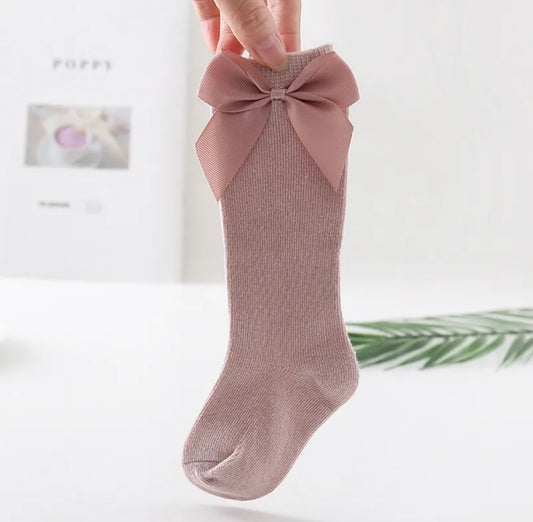 Knee-High Bow Socks