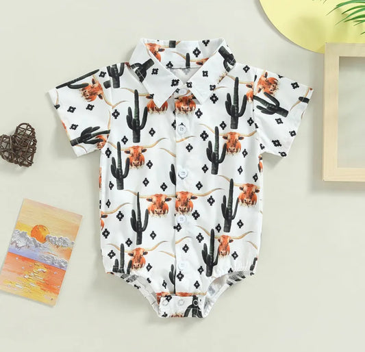 Long Horn Button Up