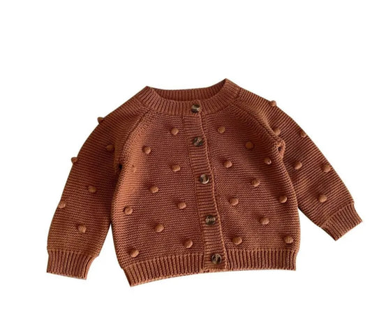 Petite Pompom Knit Cardigan