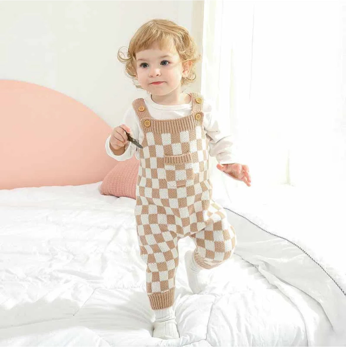 Heritage Checkered Knit Romper